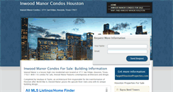Desktop Screenshot of inwoodmanorhouston.com